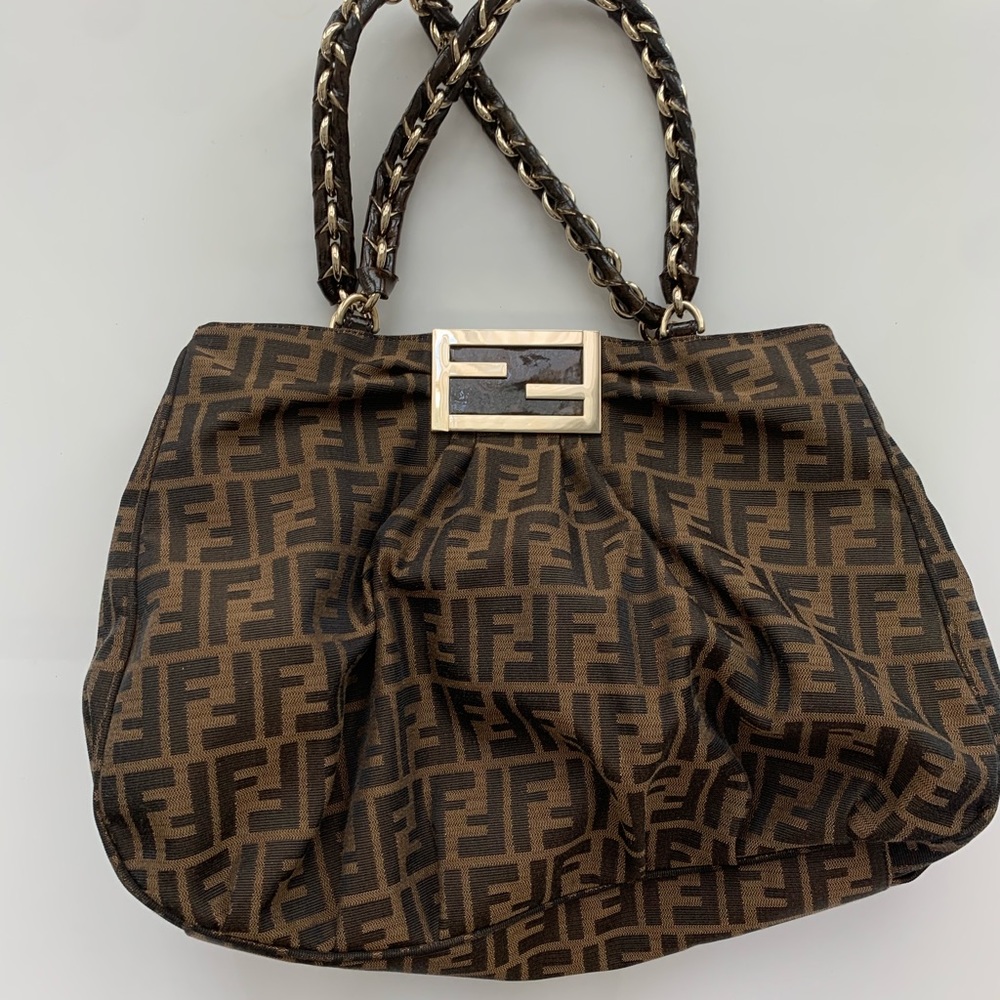 Fendi zucca shopper bag